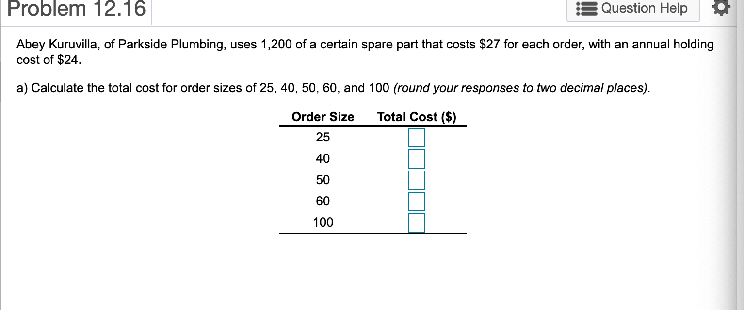 B) what is the economic order quantity? units