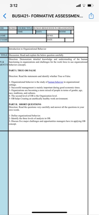 Direction: Demonstrate detailed knowledge and