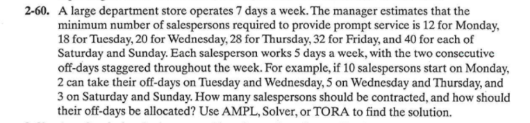Solve it using Solver in Excel (showing each step