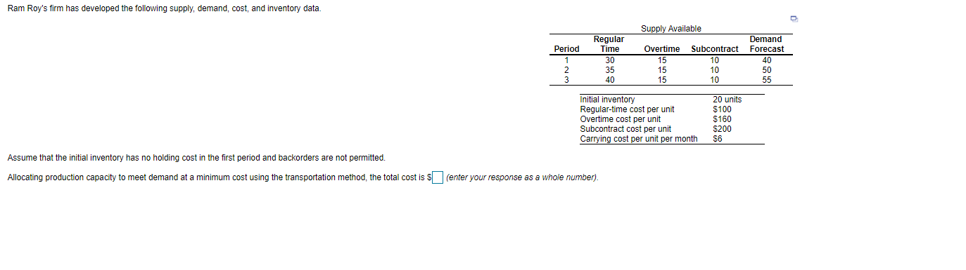 PLEASE ZOOM IN TO SEE THE QUESTION Ram Roy's firm