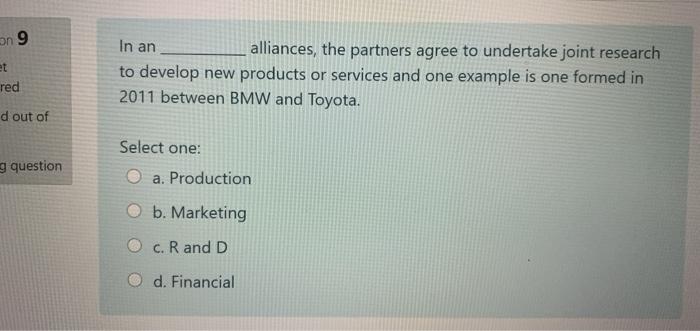 on 9 In an et red alliances, the partners agree