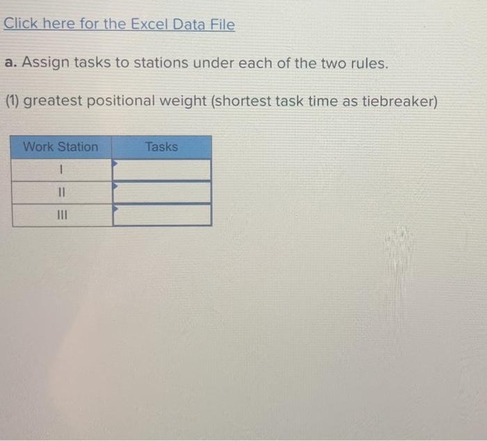 Problem 6-6 (Static) Twelve tasks, with times and