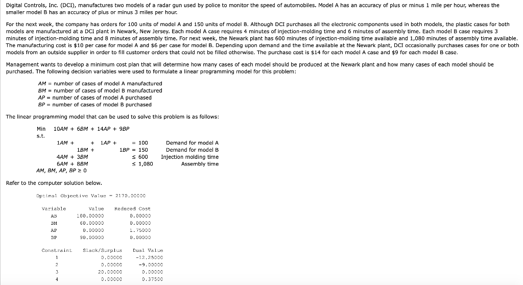 Digital Controls, Inc. (DCI), manufactures two