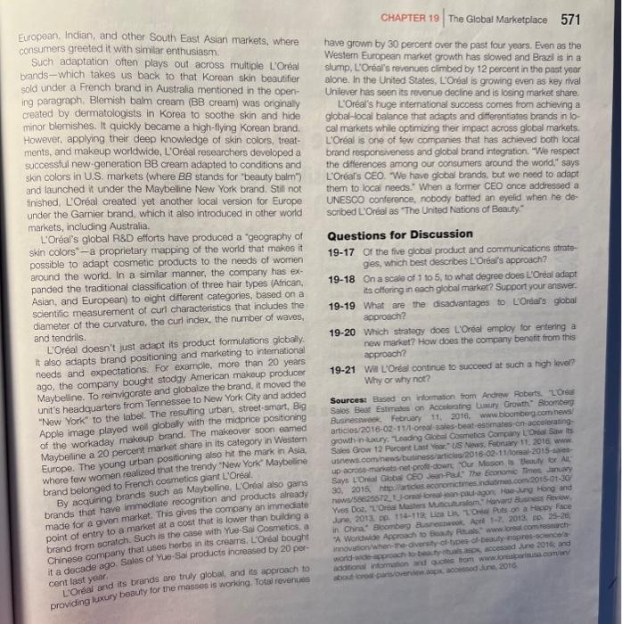 Company Case L'Oral: The United Nations of Beauty