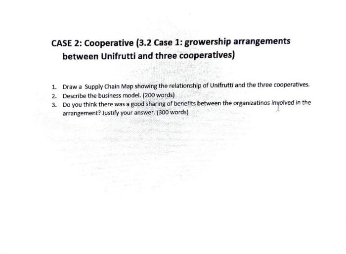 CASE 2: Cooperative (3.2 Case 1: growership