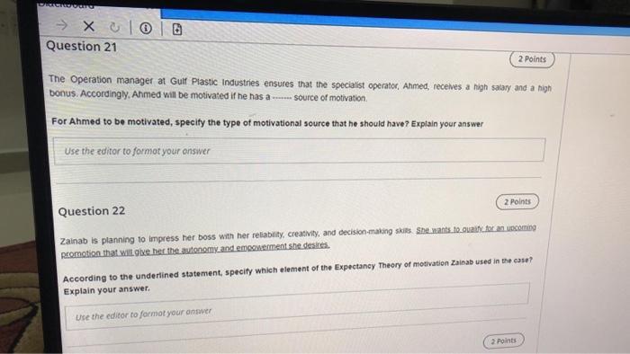 DACICIDO Xo6 Question 21 2 Points The Operation