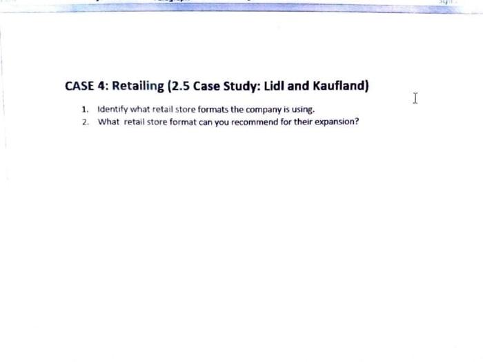 CASE 4: Retailing (2.5 Case Study: Lidl and