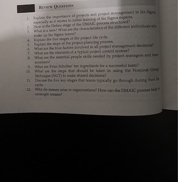 REVIEW QUESTIONS 1. Explain the importance of