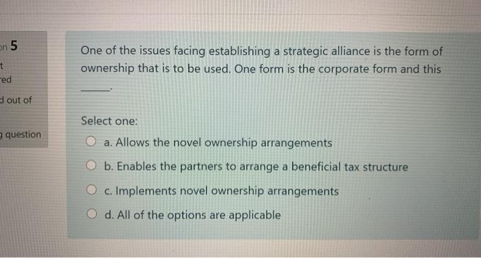 on 5 One of the issues facing establishing a