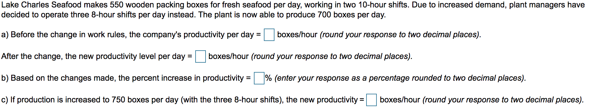 Lake Charles Seafood makes 550 wooden packing