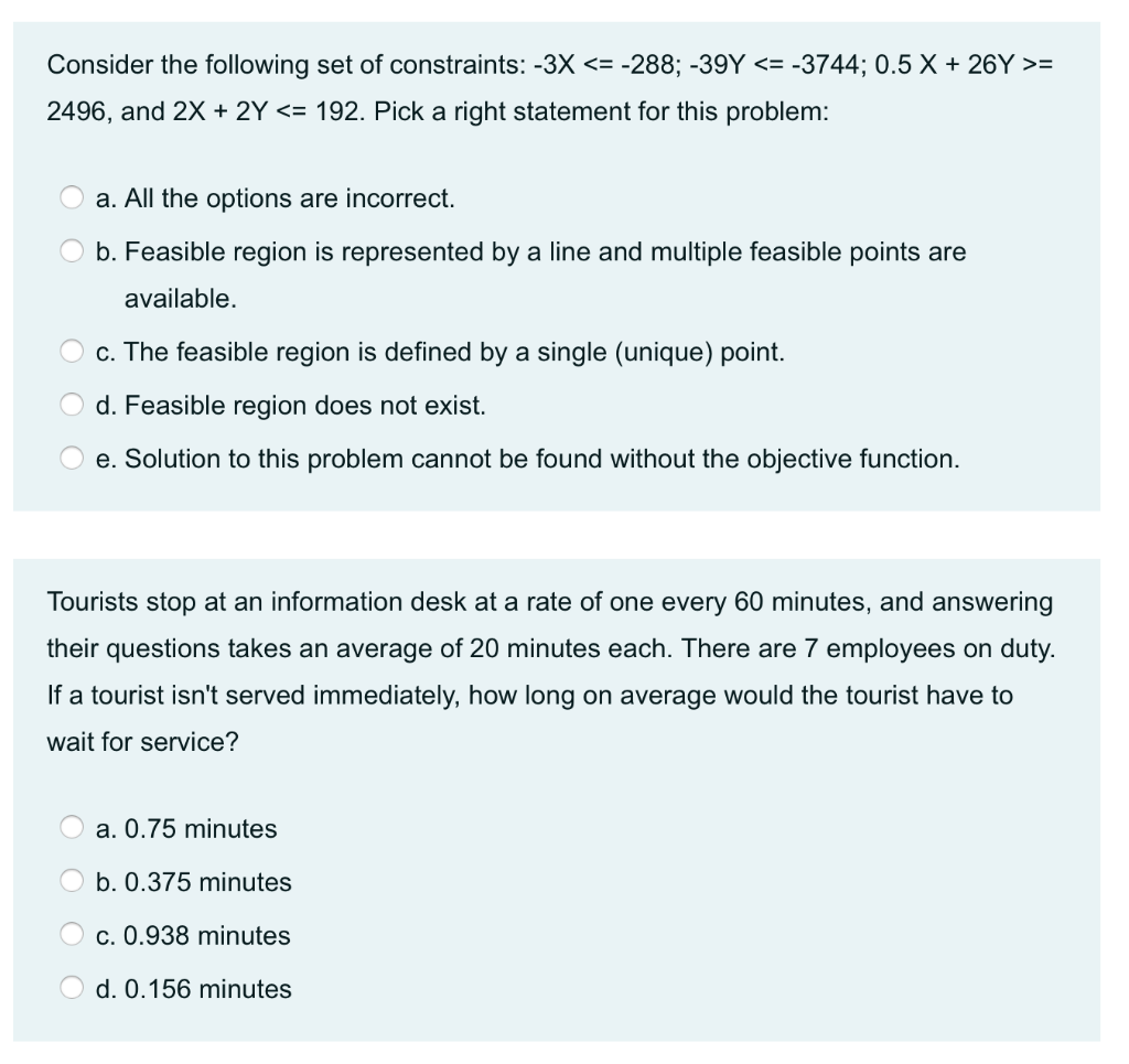 Consider the following set of constraints: -3X