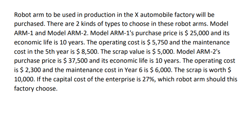 Robot arm to be used in production in the X