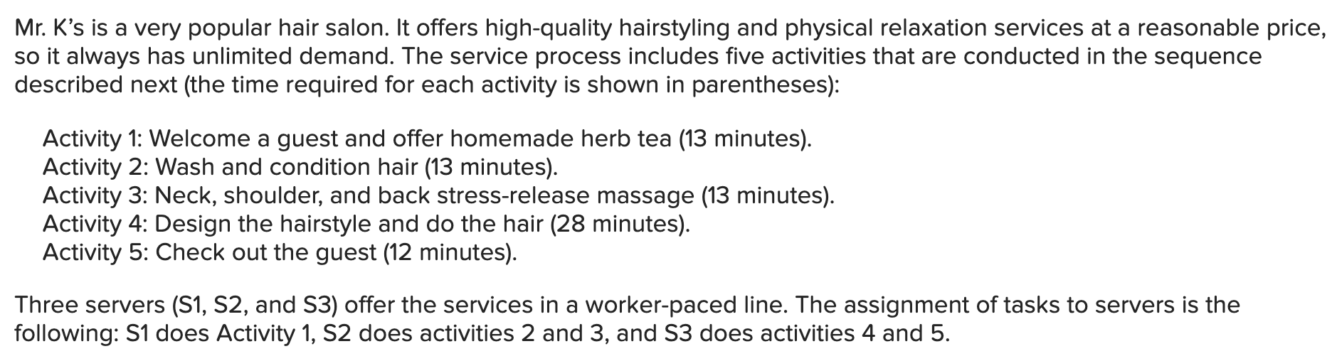 Please include steps and calculations Mr. K's is