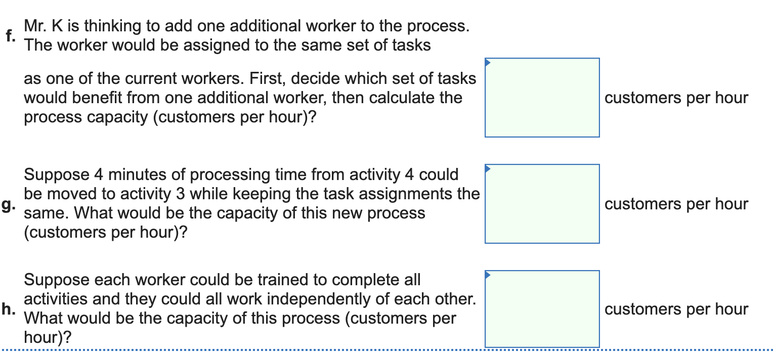 Please include steps and calculations Mr. K's is