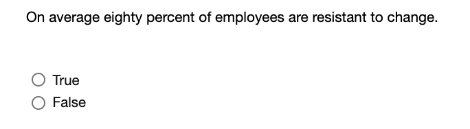 On average eighty percent of employees are