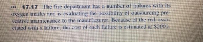 17.17 The fire department has a number of