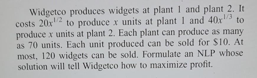formulate nonlinear programming solve it by excel