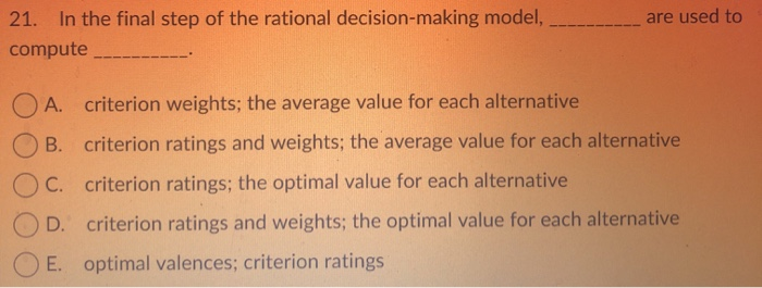 are used to 21. In the final step of the rational