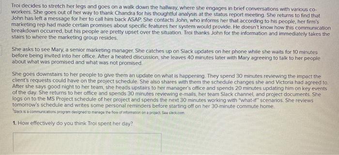 subject is project management not OM Case 1-1