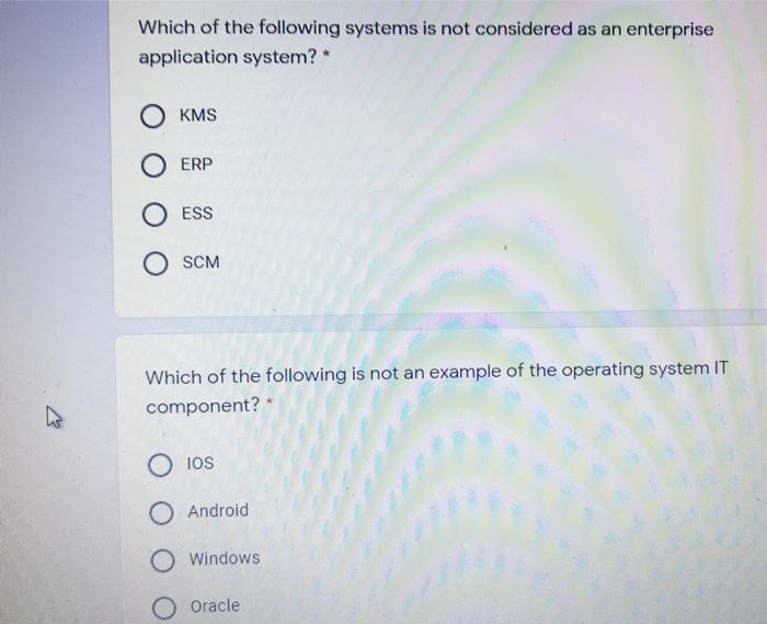 Which of the following systems is not considered
