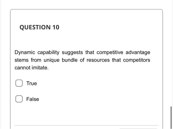QUESTION 8 Internal fit is Choose ONE. How