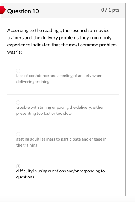 Question 9 0/1 pts You are developing a