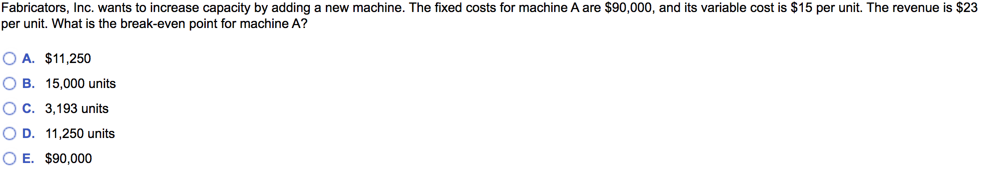 Fabricators, Inc. wants to increase capacity by