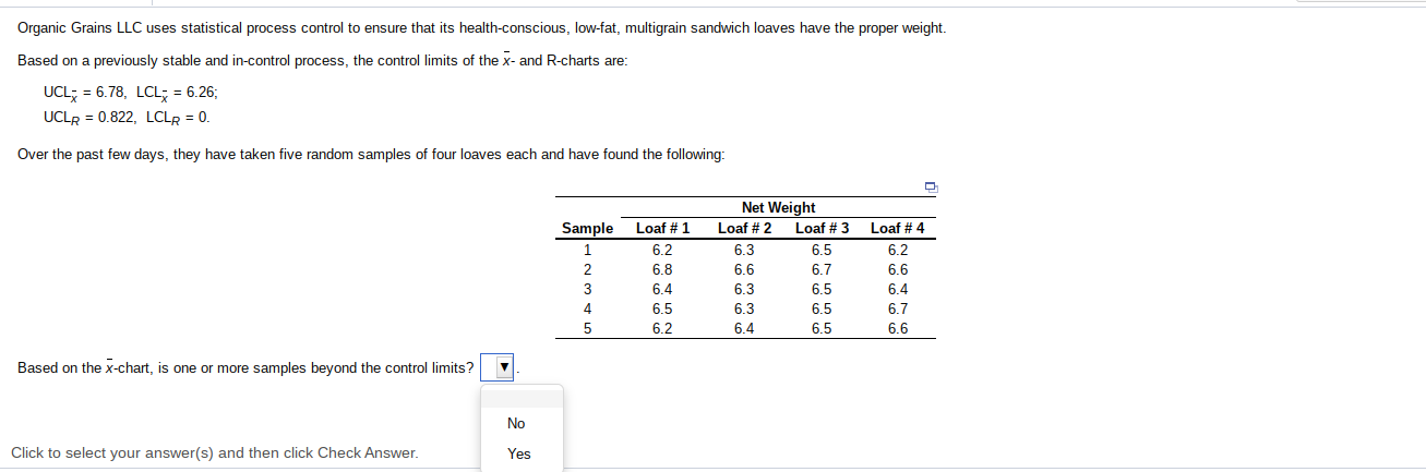 Organic Grains LLC uses statistical process