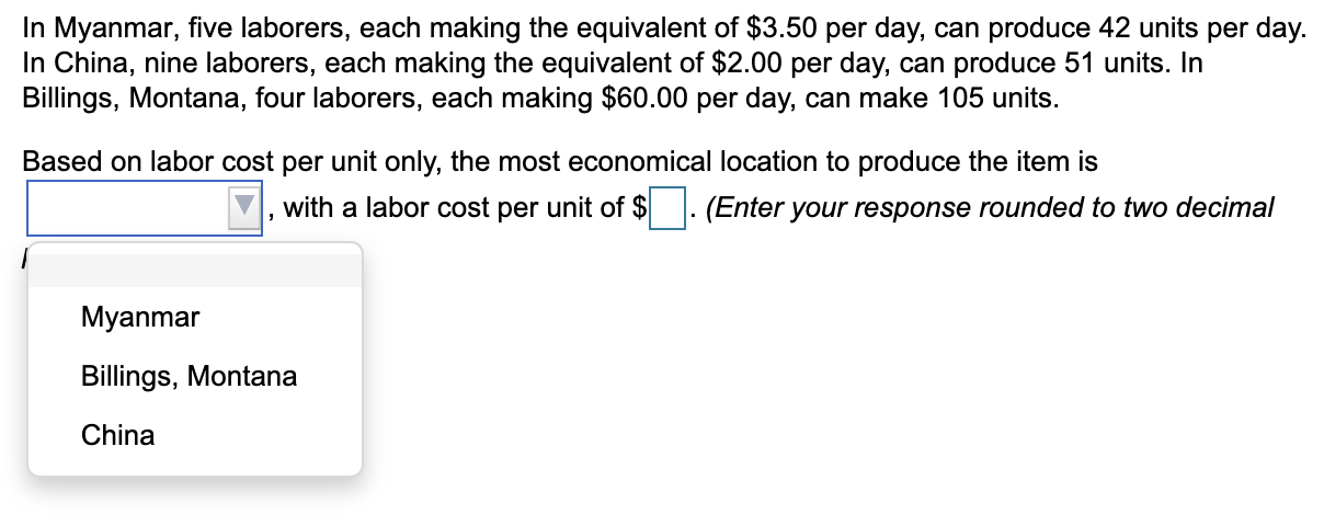 In Myanmar, five laborers, each making the