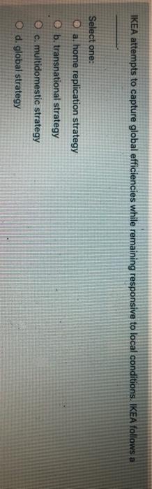 IKEA attempts to capture global efficiencies