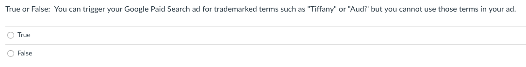 True or False: You can trigger your Google Paid