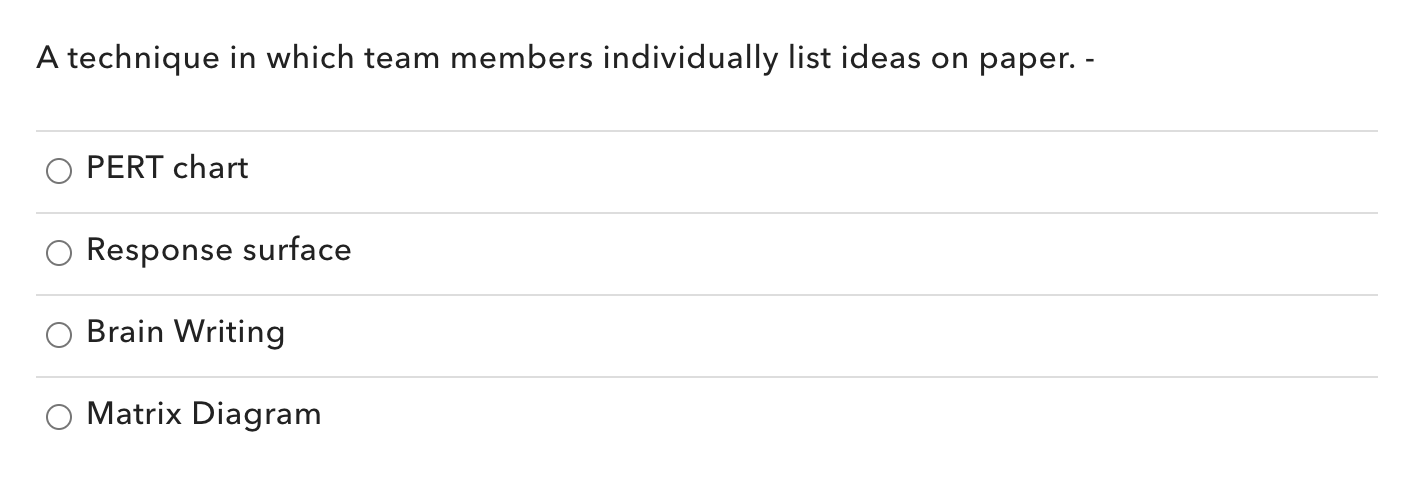 Lean SIx Sigma Black Belt A technique in which