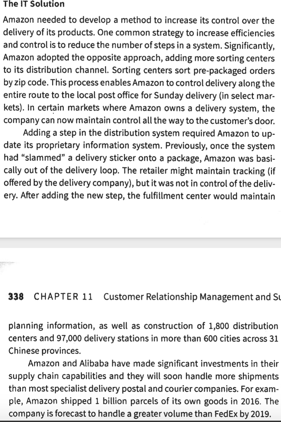 1.) What is Amazon's IT solution? The IT Solution