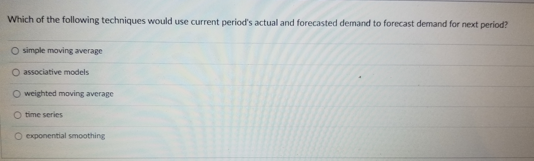 Which of the following techniques would use