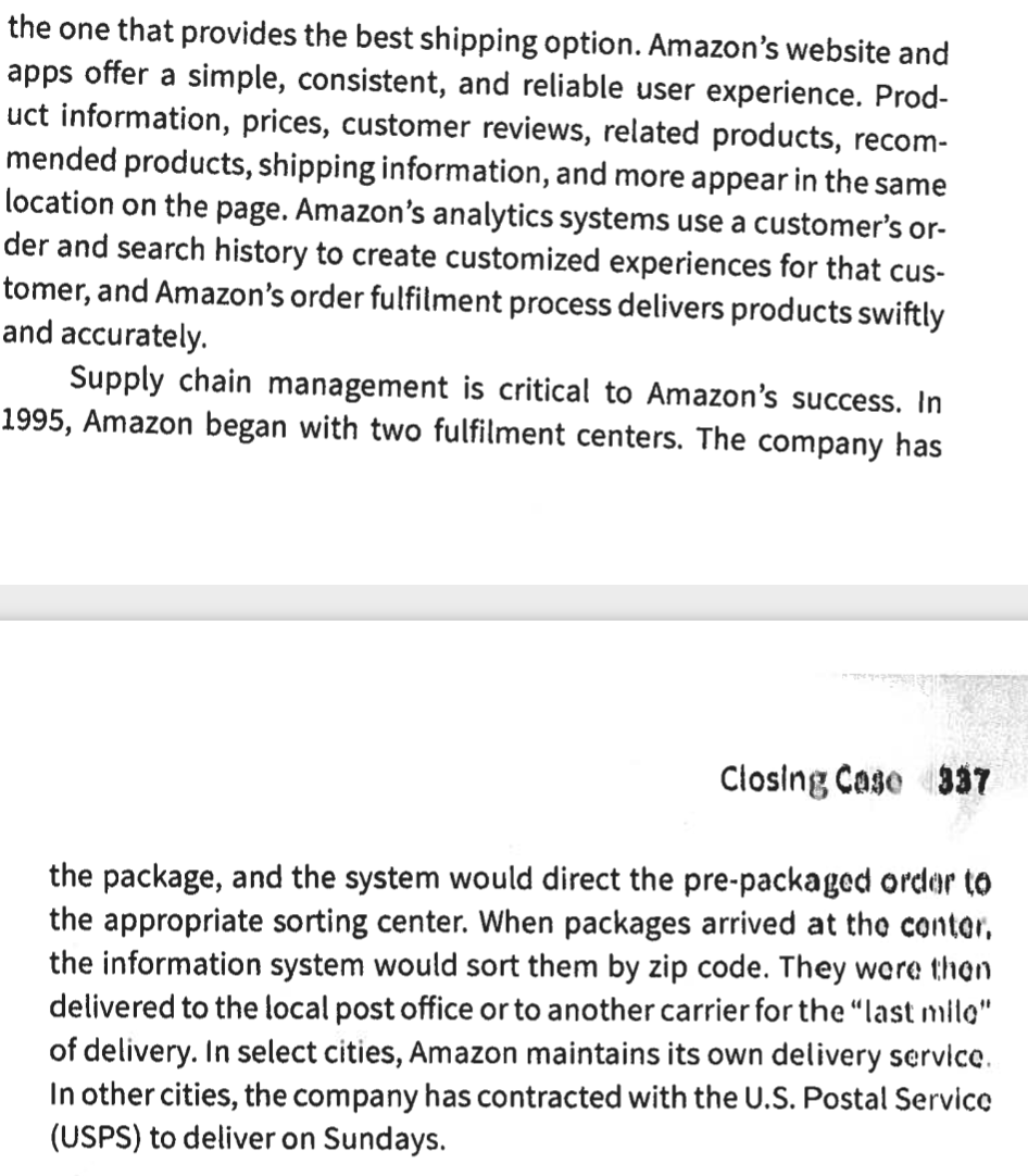 1.) What is Amazon's IT solution? The IT Solution