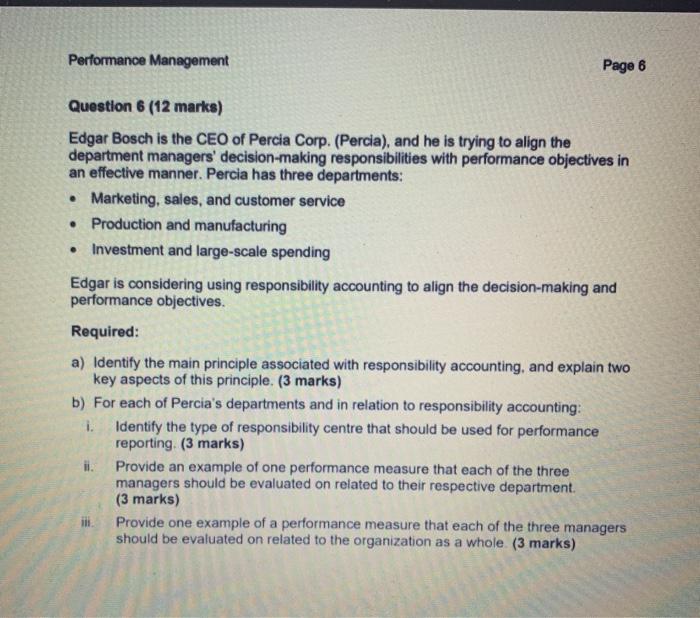 Performance Management Page 6 Question 6 (12