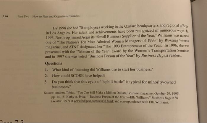 Case 7.1 Ella Williams: Making It on Her Own