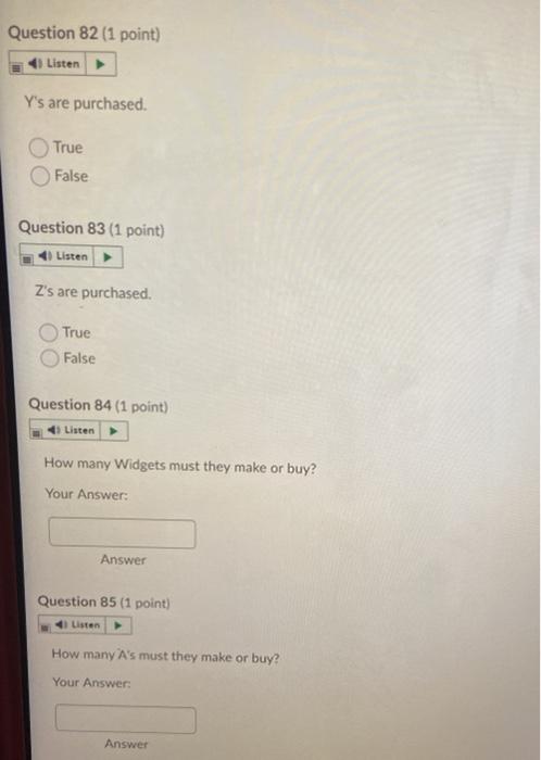 Assistance appreciated! Each widget manufactured