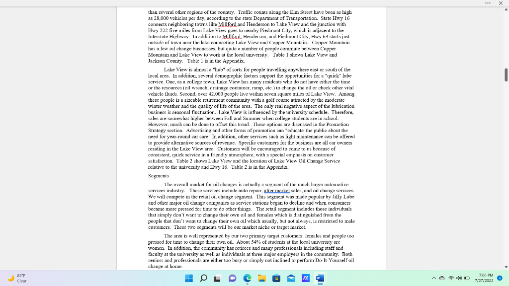 Evaluate the following business plan, identify