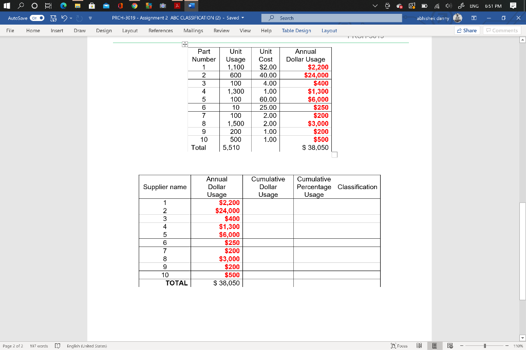 la (3 ENG 6:51 PM 11 0oE 90 AutoSave On PRCH-3019