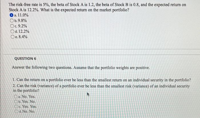 can you answer both questions? The risk-free rate