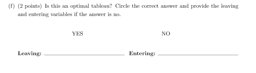 3. Consider the following linear programming