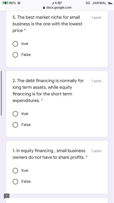 ?? 96% 3G JAWWAL II. p 1:36 docs.google.com 10.