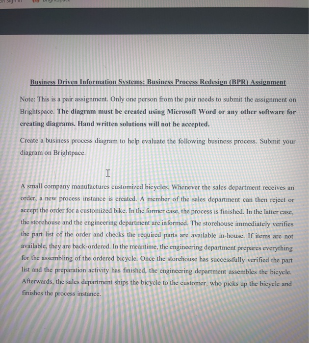 Business Driven Information Systems: Business