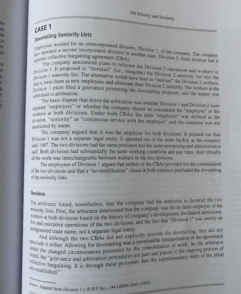 Subcontracting Do you agree with the arbitrator