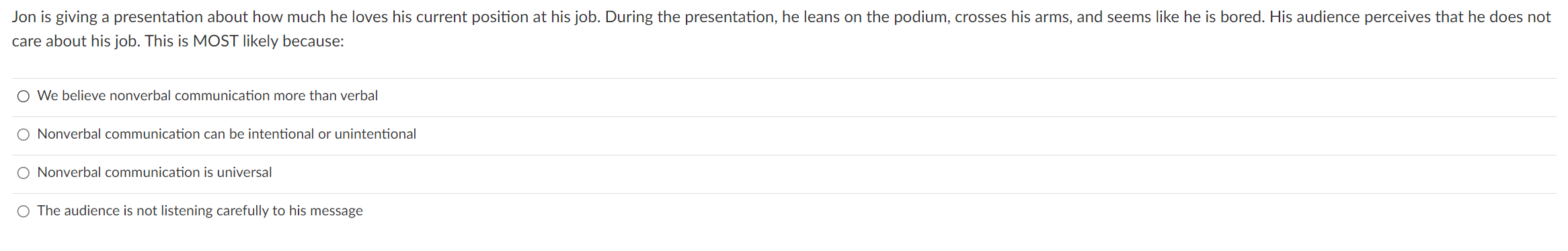 Jon is giving a presentation about how much he