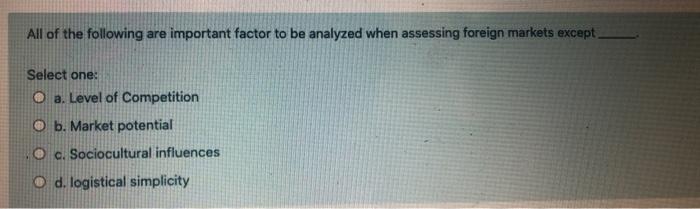 All of the following are important factor to be