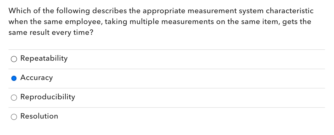 Lean Six SIgma Black Belt Which of the following