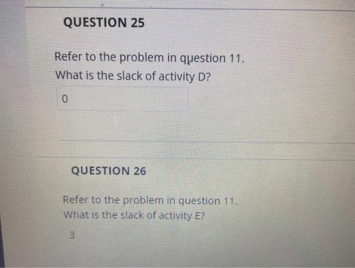 QUESTION 11 Problem #1: The data related to the