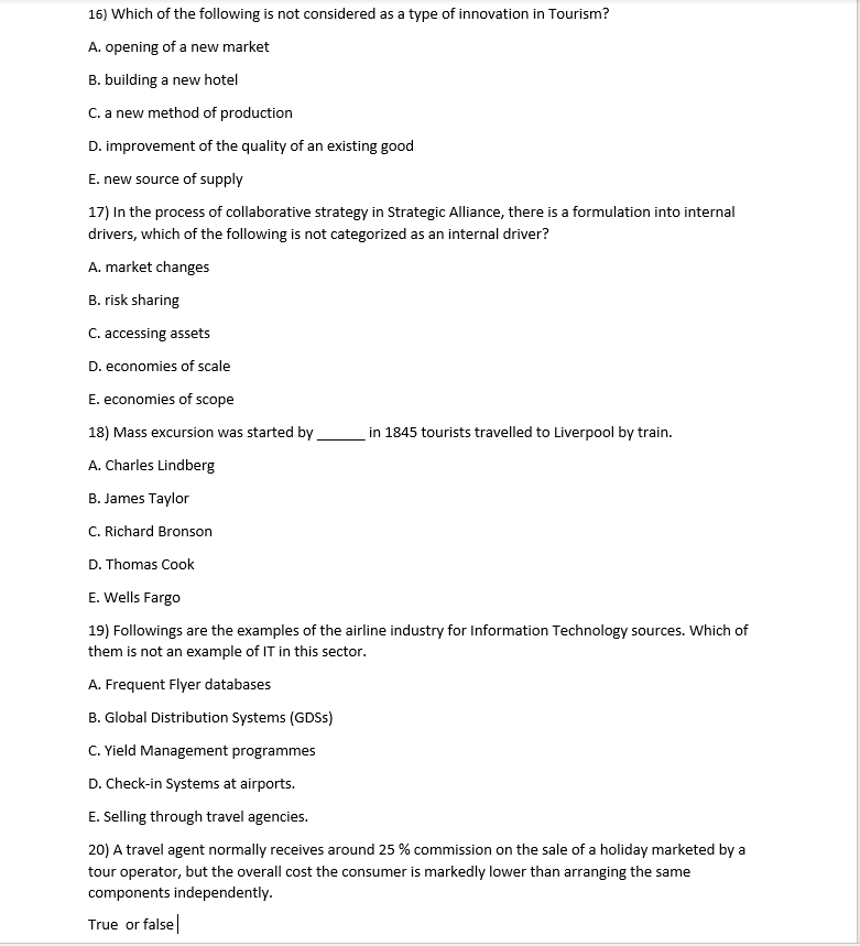 16) Which of the following is not considered as a